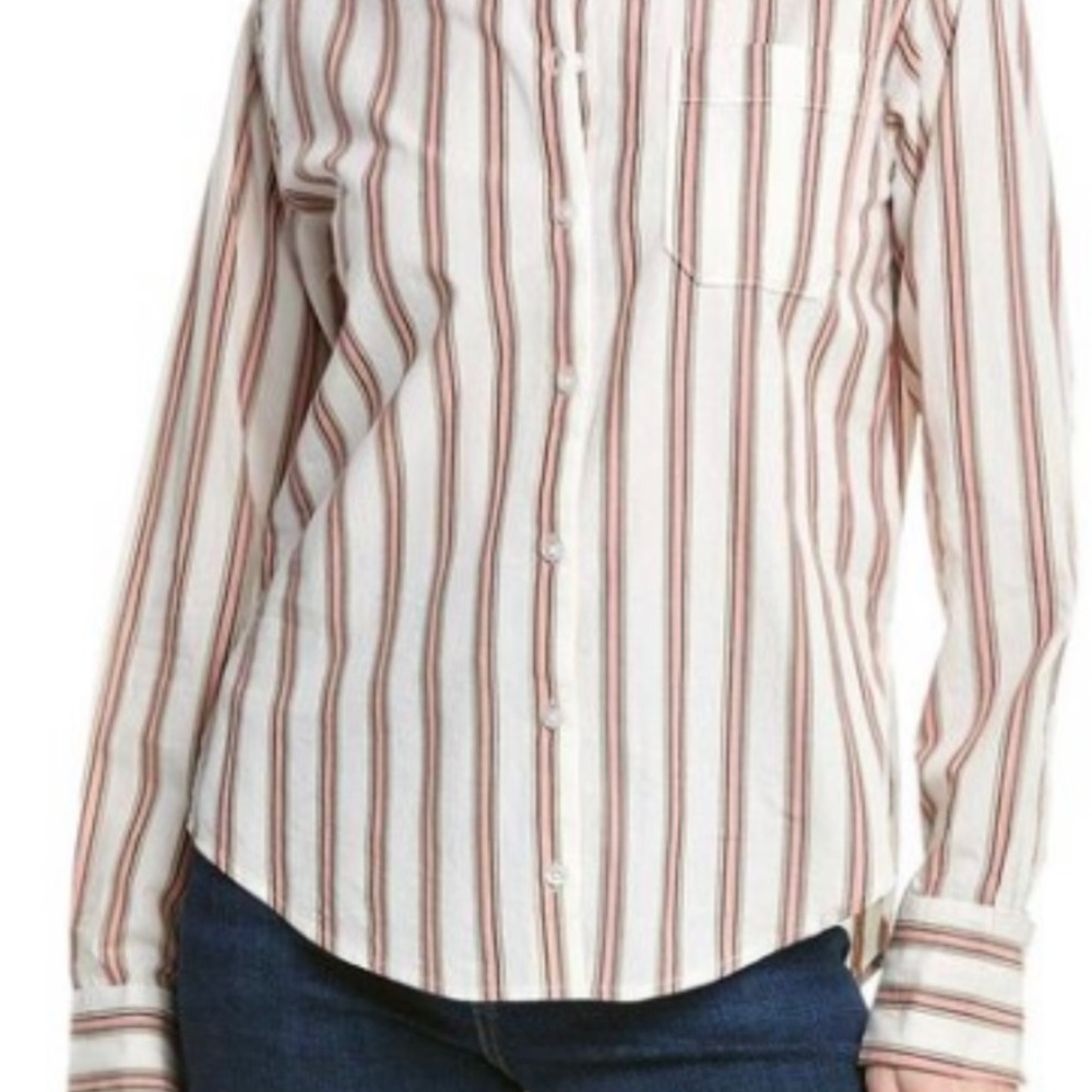 Paige Striped Button-Up Women's Top